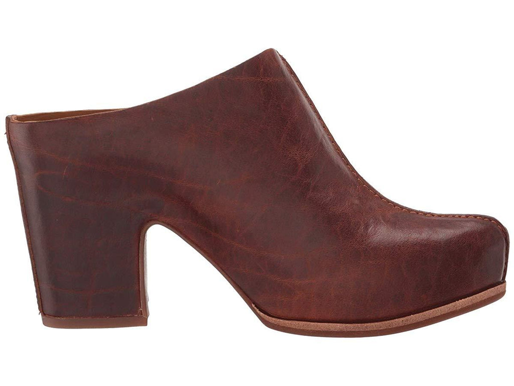 Kork-Ease Womens SAGANO Leather Block Heel Clogs