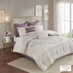 Home Essence Kaia 8 Piece Cotton Printed Reversible Comforter Set