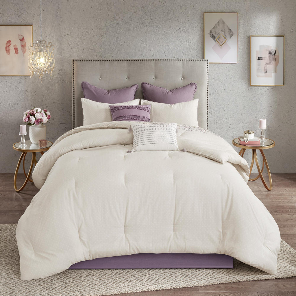 Home Essence Kaia 8 Piece Cotton Printed Reversible Comforter Set