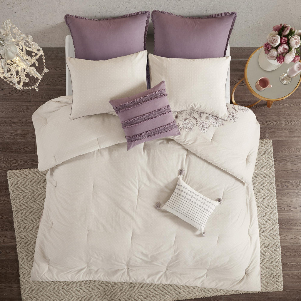 Home Essence Kaia 8 Piece Cotton Printed Reversible Comforter Set