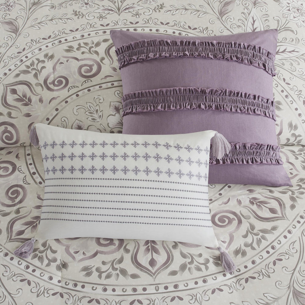 Home Essence Kaia 8 Piece Cotton Printed Reversible Comforter Set
