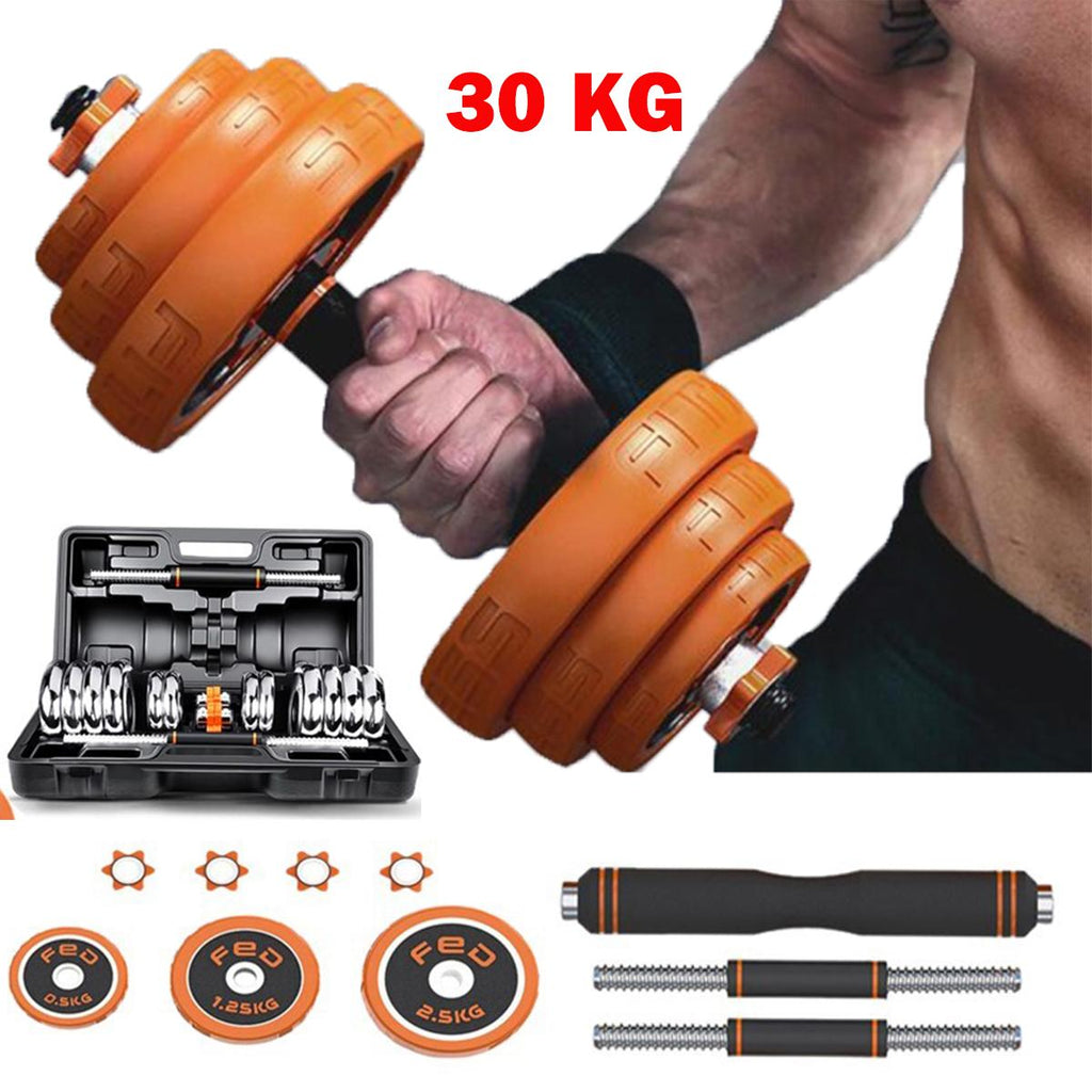 Metal Dumbbell Barbell Set, Weights Adjustable Dumbbell with Anti-Slip Metal Handle, Electroplated Dumbbell