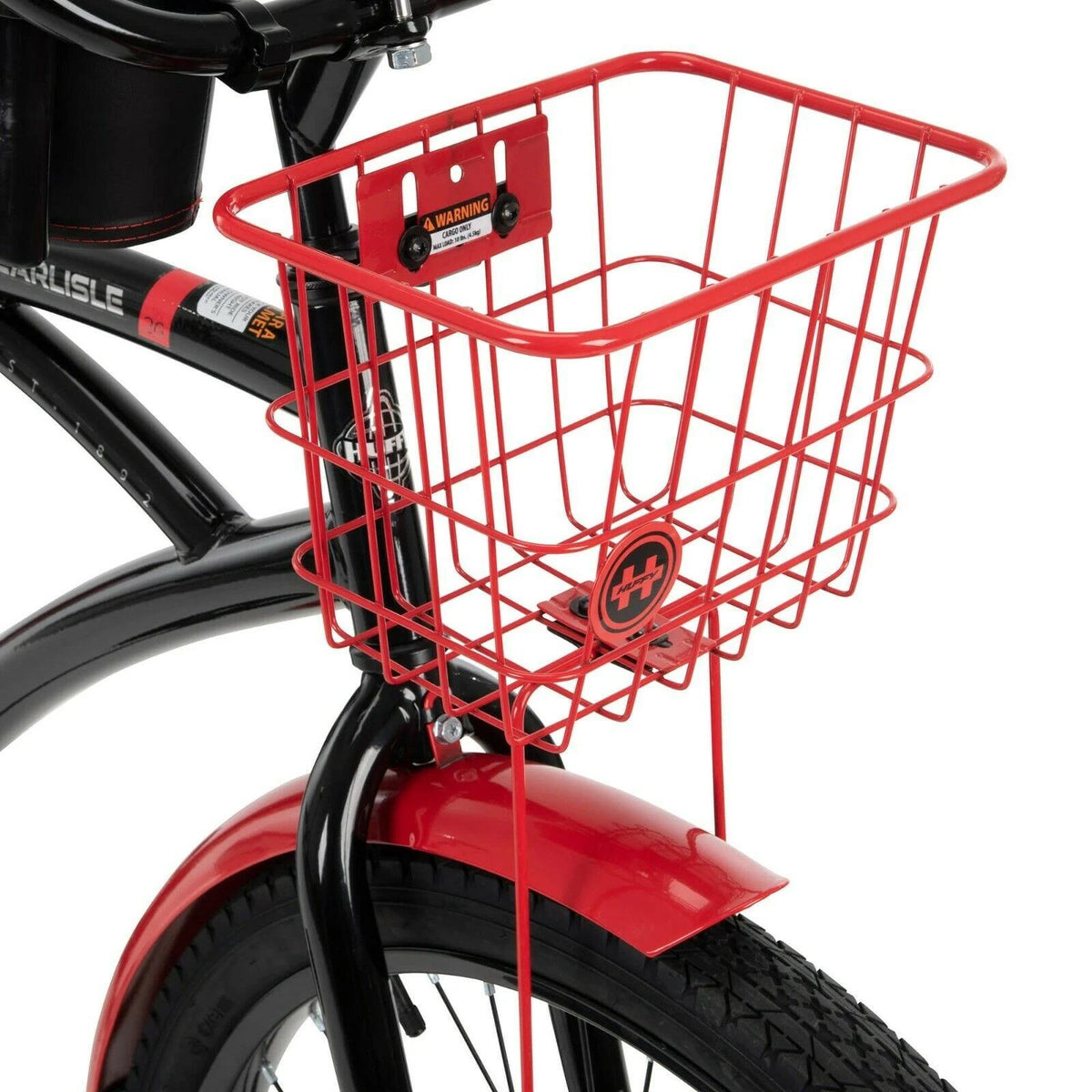 Huffy 26 In. Carlisle Men's Comfort Cruiser Bike, Black Red