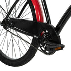 Huffy 26 In. Carlisle Men's Comfort Cruiser Bike, Black Red