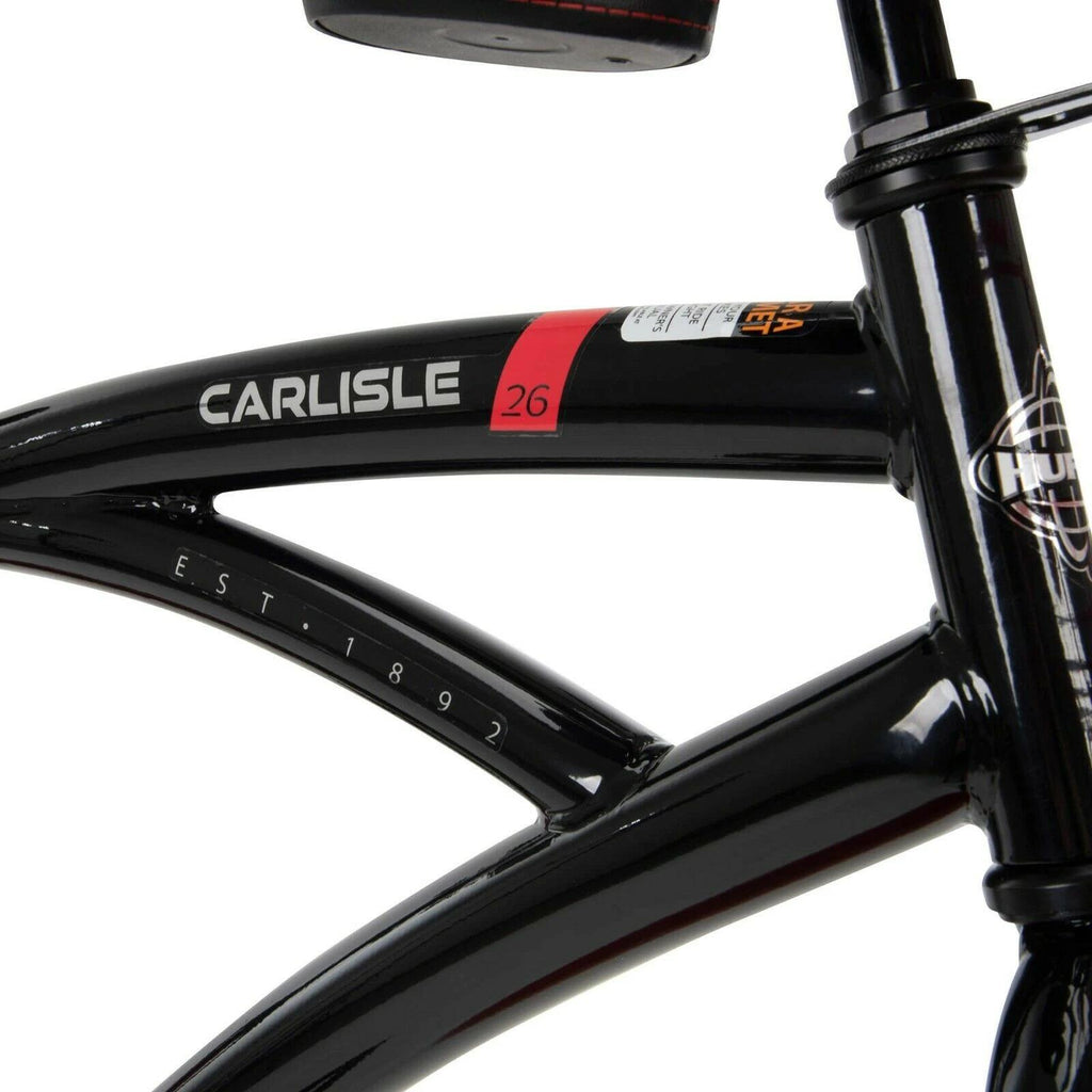 Huffy 26 In. Carlisle Men's Comfort Cruiser Bike, Black Red