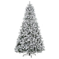 7.5 ft. Pre-Lit LED Flocked Douglas Fir Artificial Christmas Tree with 550 Warm White Lights and 1346 Tips
