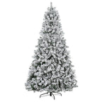7.5 ft. Pre-Lit LED Flocked Douglas Fir Artificial Christmas Tree with 550 Warm White Lights and 1346 Tips