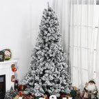 7.5 ft. Pre-Lit LED Flocked Douglas Fir Artificial Christmas Tree with 550 Warm White Lights and 1346 Tips