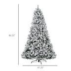 7.5 ft. Pre-Lit LED Flocked Douglas Fir Artificial Christmas Tree with 550 Warm White Lights and 1346 Tips