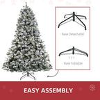 7.5 ft. Pre-Lit LED Flocked Douglas Fir Artificial Christmas Tree with 550 Warm White Lights and 1346 Tips