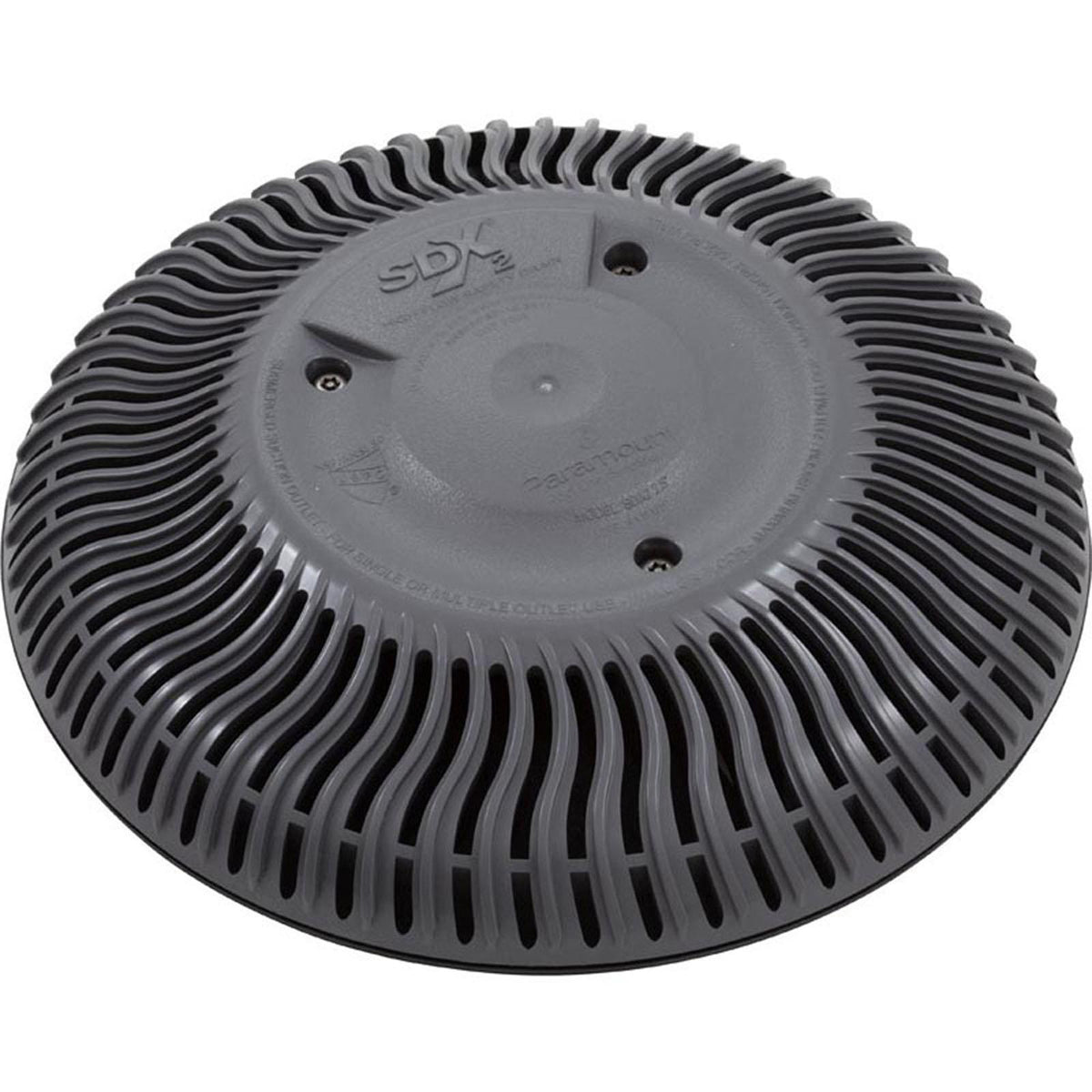 Paramount Pools Main Drain Grate, Paramount SDX2, Concrete, Gray