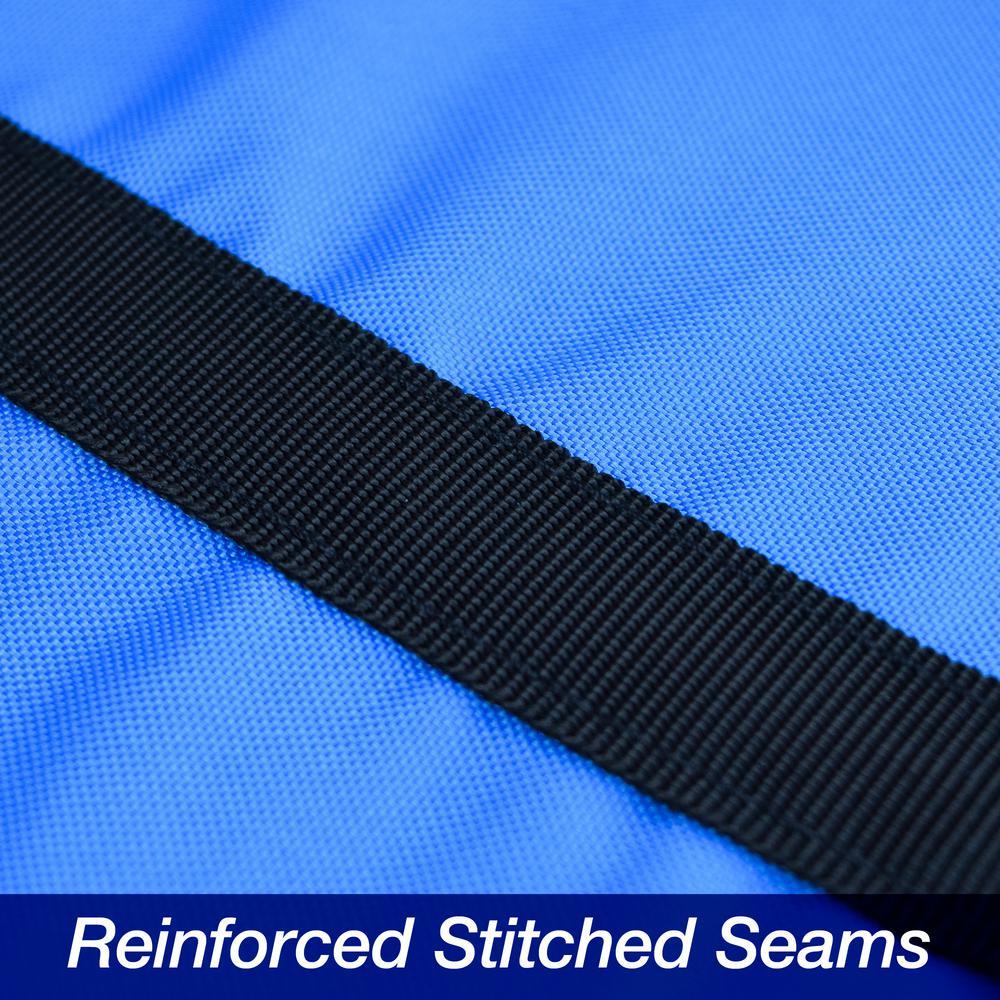Sportsman 600 Denier 17 ft. to 19 ft. (Beam Width to 102 in.) Blue V-Hull Fishing Boat Cover BT-5