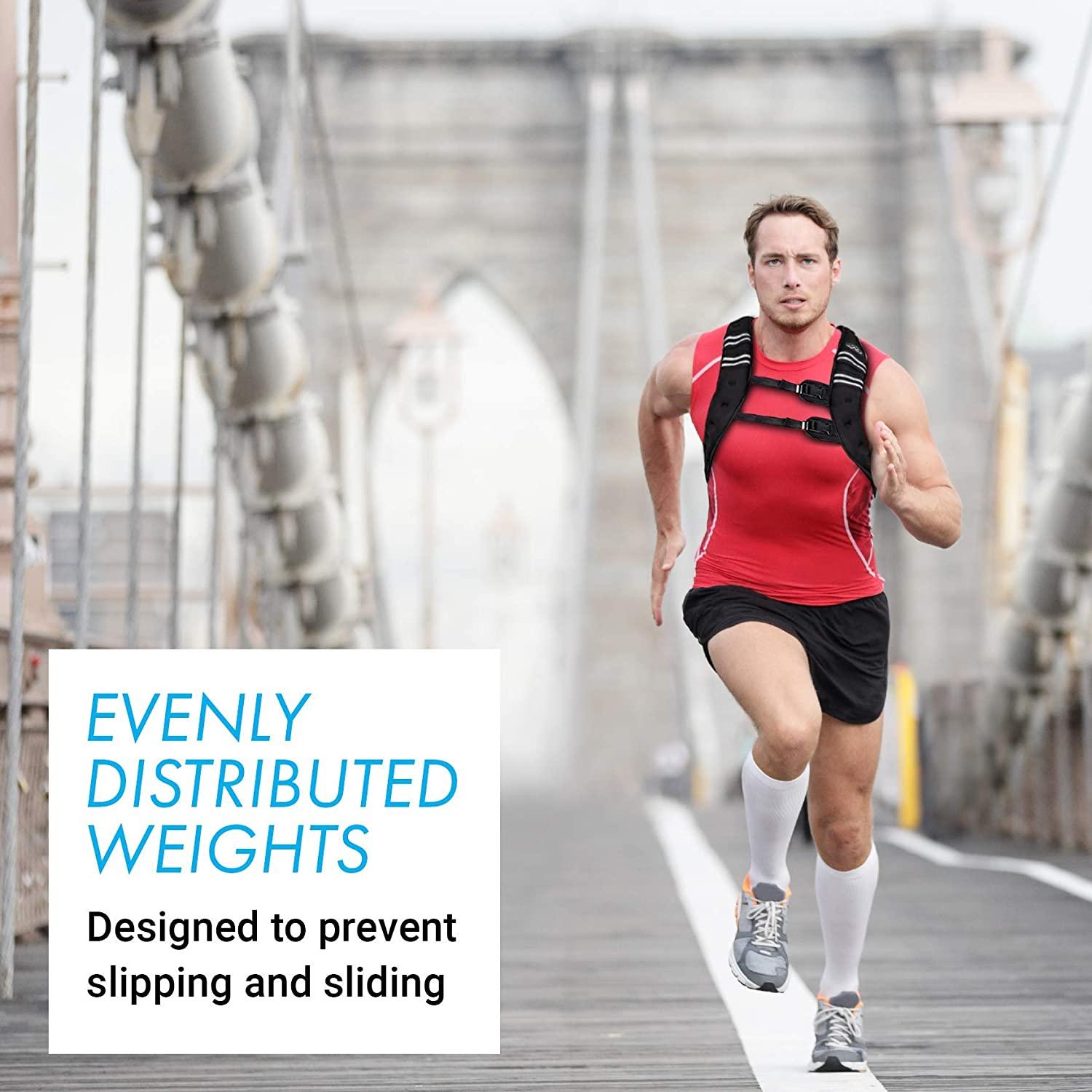 Aduro Sport Weighted Vest Workout Equipment, 25 Pounds (11.34 KG) Body Weight Vest for Men, Women, Kids