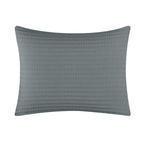 Chic Home Hayden Striped Box Stitched  Bed In A Bag Quilt Set - Queen 90x90", Grey - Queen,Grey