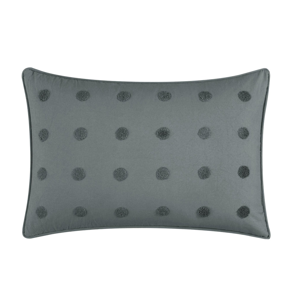 Chic Home Hayden Striped Box Stitched  Bed In A Bag Quilt Set - Queen 90x90", Grey - Queen,Grey