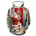 2021 Xmas Winter 3D Santa Claus Printing Sweatshirt Hoodies