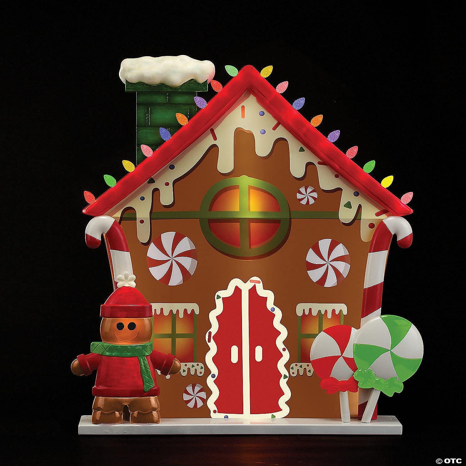 Blow Mold Gingerbread House Outdoor Decoration