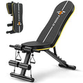 Weight Bench Adjustable, Workout Bench with Thicken Premium Steel Widen Seat for Home Gym Strength Training Press Bench with Easy Installation - Black