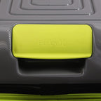 Suki Hardside Spinner Check in Luggage 29", Light Grey/Neon