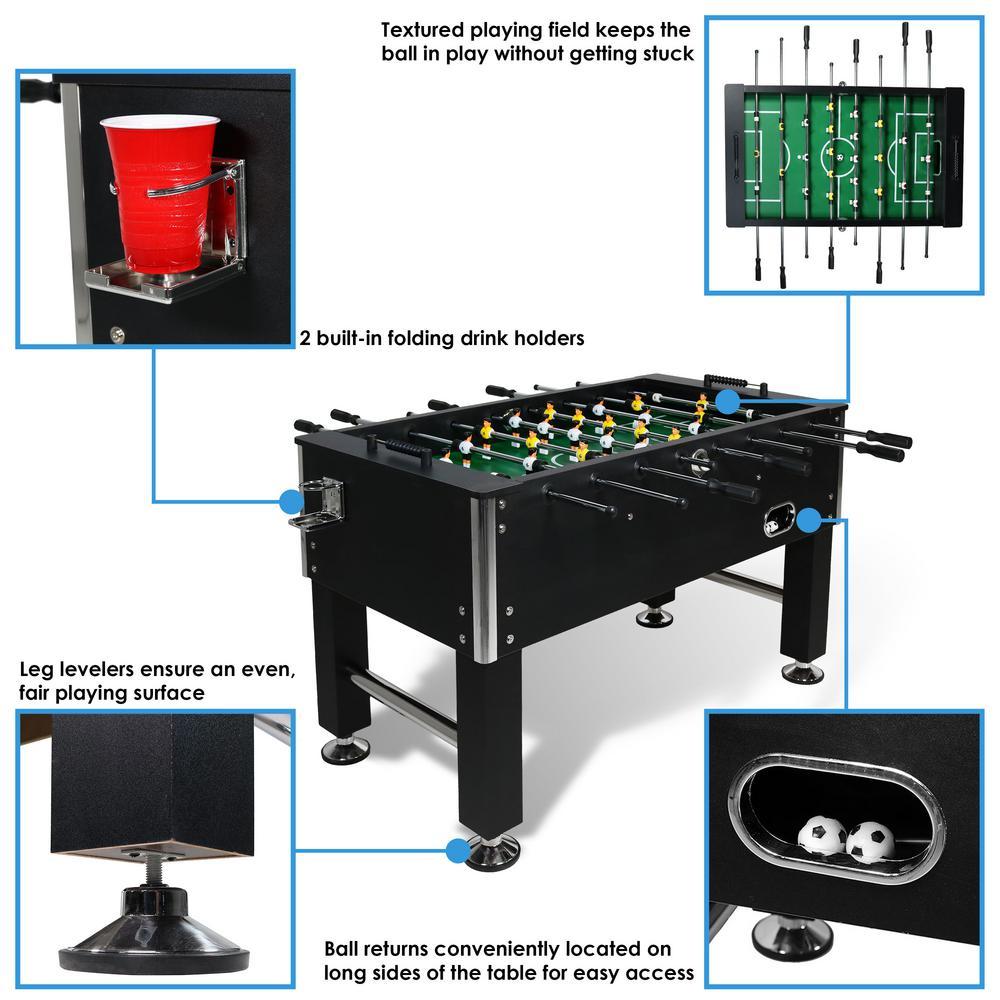 55 in. Foosball Game Table with Drink Holders