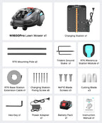 N1600 PRO Wireless Robotic Lawn Mower, RTK &amp; Vision Navigation, Up to 0.4 Acre Coverage, Smart App Control, Multi-Zone Mapping, Systematic Mowing Robot