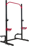 Sunny Health &amp; Fitness Power Zone Squat Stand Rack Power Ca- SF-XF9931, Black/Red