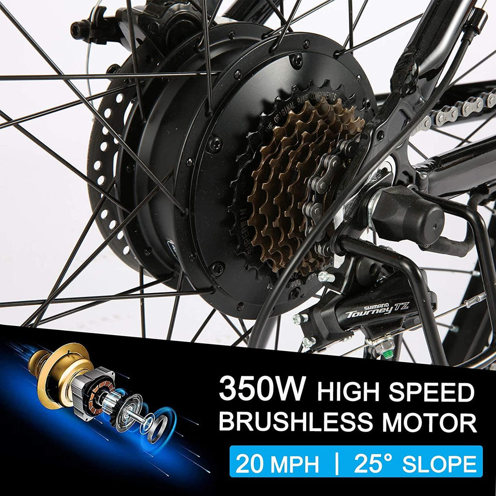 Vivi 26" Electric Bike Ebike,350W Electric Mountain Bike,Adult Electric Bicycles with Removable 36V 8Ah Battery,Professional 21 Speed Electric Bicycle,20 MPH &amp; 35 Miles Range,3 WorModes