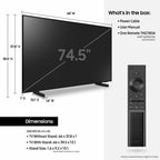 samsung au8000 75" 4k ultra hd hdr smart led tv - 2021 model *un75au8000