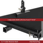 yitamotor 5/16" skid steer 3 point mount plate, universal quick-attach skid loader attachment skid steer adapter for loader backhoe tractor