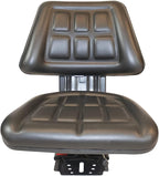 black triback style suspension tractor seat fits ford/new holland 3900 3930 3910 5000 5100 5600 5610 5900 5910 trac brand (same day  - delivers in 1-4 business days)