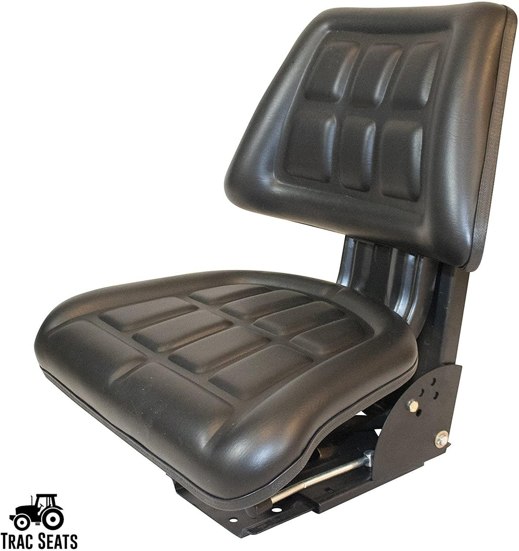 black triback style suspension tractor seat fits ford/new holland 3900 3930 3910 5000 5100 5600 5610 5900 5910 trac brand (same day  - delivers in 1-4 business days)