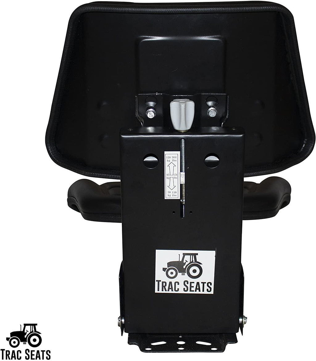 black triback style suspension tractor seat fits ford/new holland 3900 3930 3910 5000 5100 5600 5610 5900 5910 trac brand (same day  - delivers in 1-4 business days)