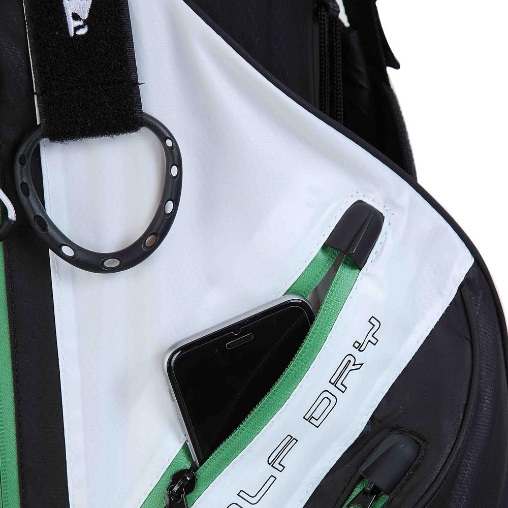 Forgan GolfDry 9.5" Waterproof Golf Cart Bag White/Green/Black