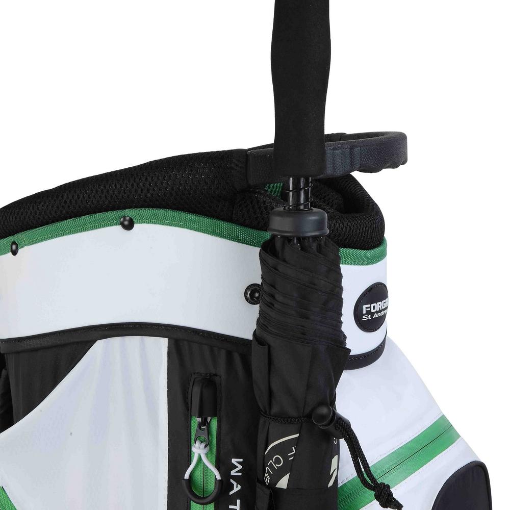Forgan GolfDry 9.5" Waterproof Golf Cart Bag White/Green/Black