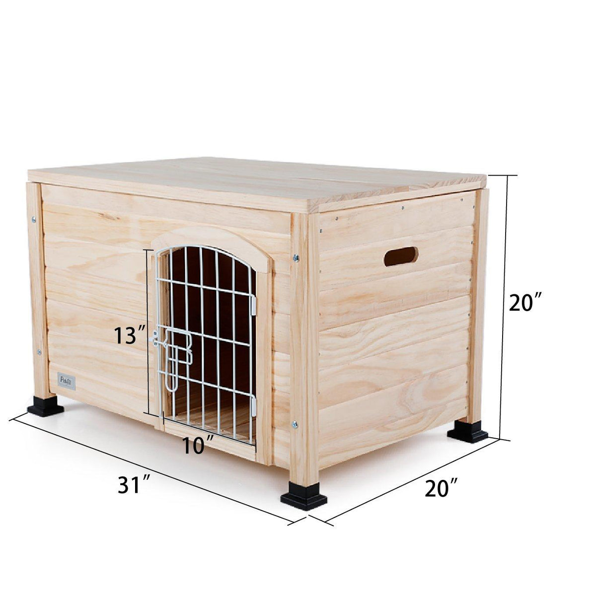 Petsfit 31" Lx20 Wx20 H Indoor Wooden Pet House with Wire Door