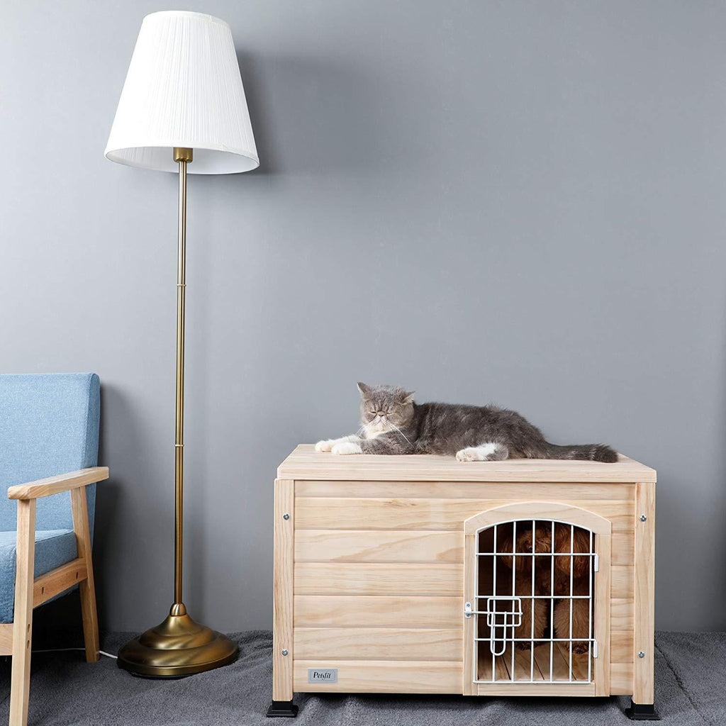 Petsfit 31" Lx20 Wx20 H Indoor Wooden Pet House with Wire Door