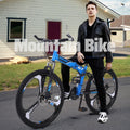 Hxroolrp 27.5In Folding Mountain Bike s 21 Speed Bicycle Full Suspension Mtb Bikes