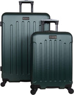 Lincoln Park' 2-Piece 20"/28" Durable Lightweight Hardside 4-Wheel Spinner Luggage Set, Eden Green
