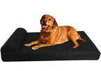 Dogbed4less Premium Extra LarHead Rest Orthopedic Cooling Memory Foam Dog Bed with Waterproof Internal Case and Durable Washable External Cover for Larto XL Pet