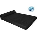 Dogbed4less Premium Extra LarHead Rest Orthopedic Cooling Memory Foam Dog Bed with Waterproof Internal Case and Durable Washable External Cover for Larto XL Pet