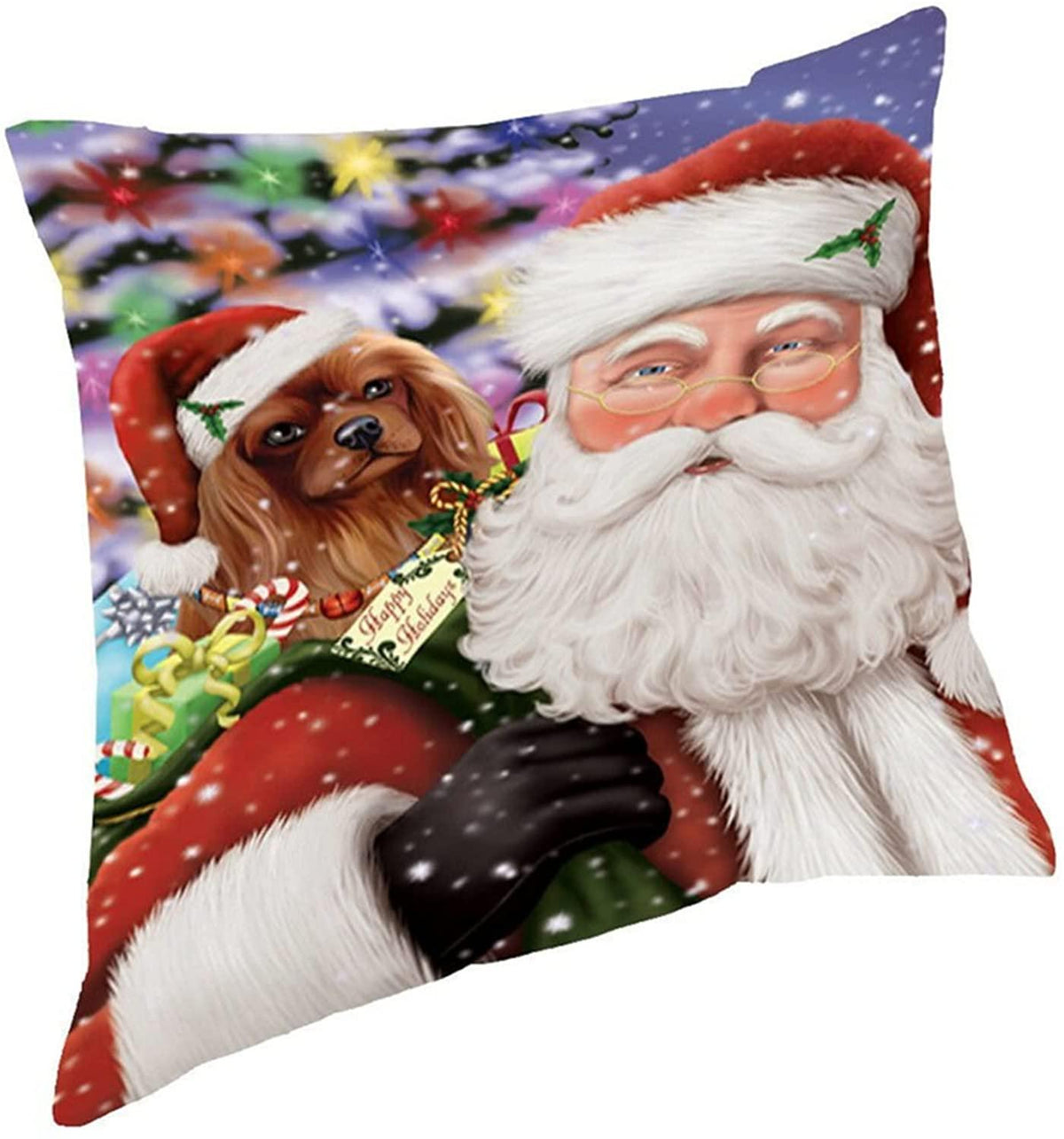 BEROVE Square Pillow Decorations Backrest Pillow Christmas Decorative Pillows