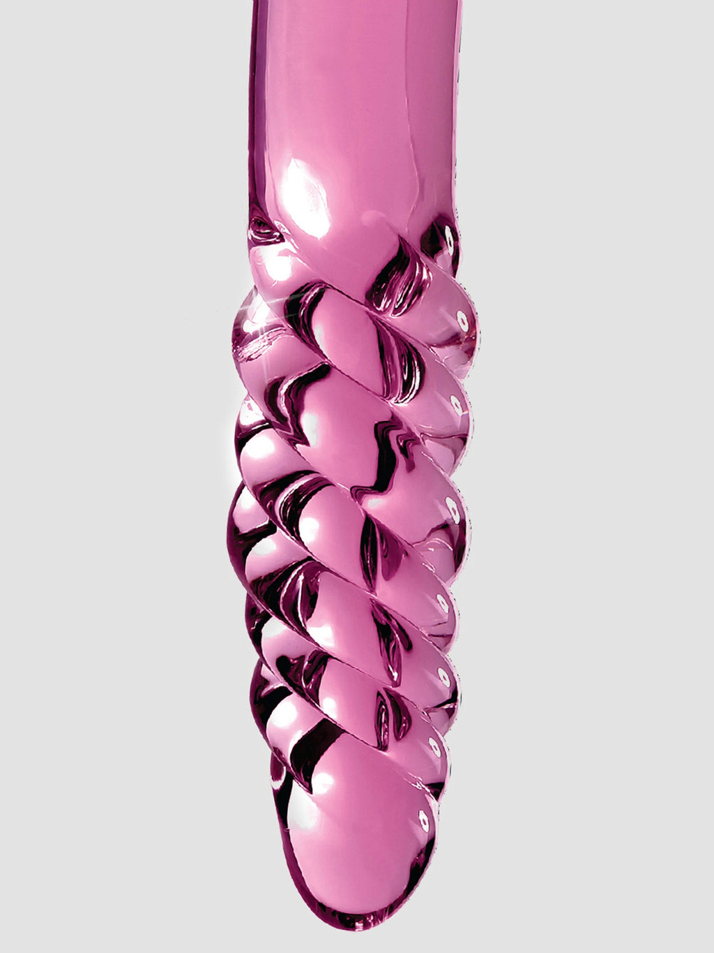 Icicles No 57 Realistic Double Ended Glass Dildo, Pink