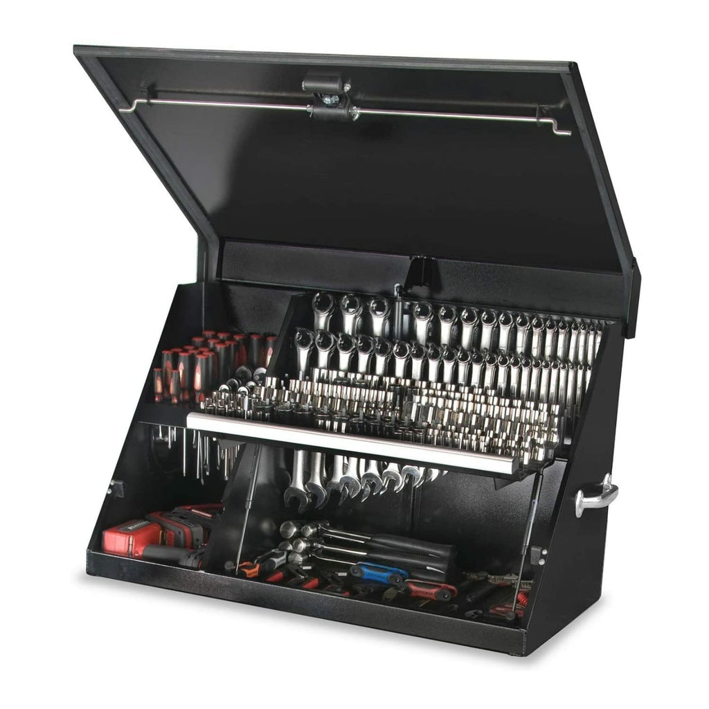– XL450B – 36-Inch Portable  Toolbox – Multi-Tier  – 16-GauConstruction – SAE and Metric Tool Chest – Weather-Resistant Toolbox – Lock and Latching System, Black