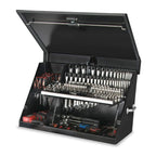– XL450B – 36-Inch Portable  Toolbox – Multi-Tier  – 16-GauConstruction – SAE and Metric Tool Chest – Weather-Resistant Toolbox – Lock and Latching System, Black