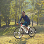 Max4out Road Bike for Men and Women with Aluminum Alloy Frame, Featuring 14 Speed  Shifter, 700C Wheel and Disc Brake Bicycles White/Black
