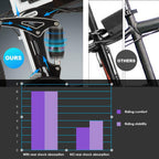 ANCHEER Electric Bike Folding Electric Commuting Bike/Mountain Bike with 26" Magnesium Alloy Integrated Wheel, Premium Front and Rear Suspension and 21 Speed Gears