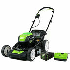 Greenworks Pro 80V 21 Inch Cordless Push Lawn Mower Includes 4Ah Battery and ...