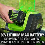 Greenworks Pro 80V 21 Inch Cordless Push Lawn Mower Includes 4Ah Battery and ...