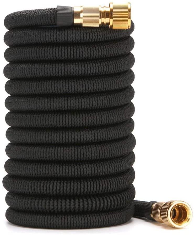 ZLSP Short Garden Hose Expandable Hose Pipes with 2- in- 1 Connector and More Pattern Spray Gun for Car Pet Washing Watering Lawn and Sidewalk Cleaning Garden Hose (Size : 10m)