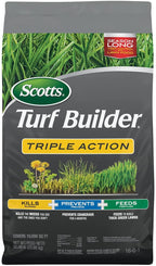 scotts turf builder triple action - combination weed control, weed preventer, and fertilizer, 50 lbs., 10,000 sq. ft.